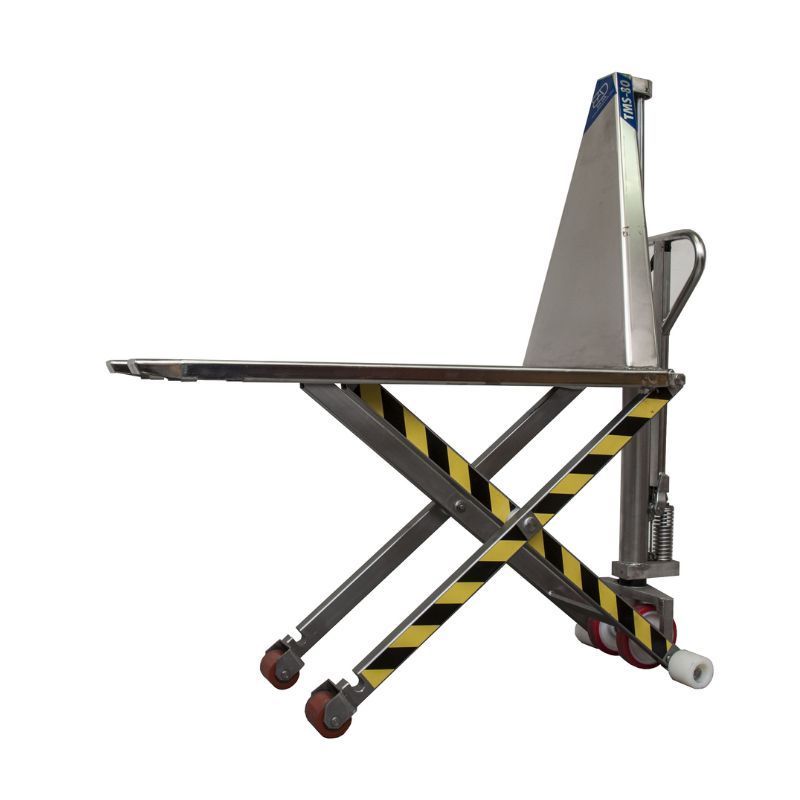 transpaleta de tijera manual acero inox