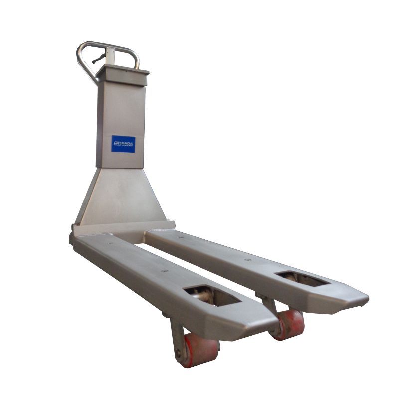 Transpaleta manual con pesaje acero inoxidable